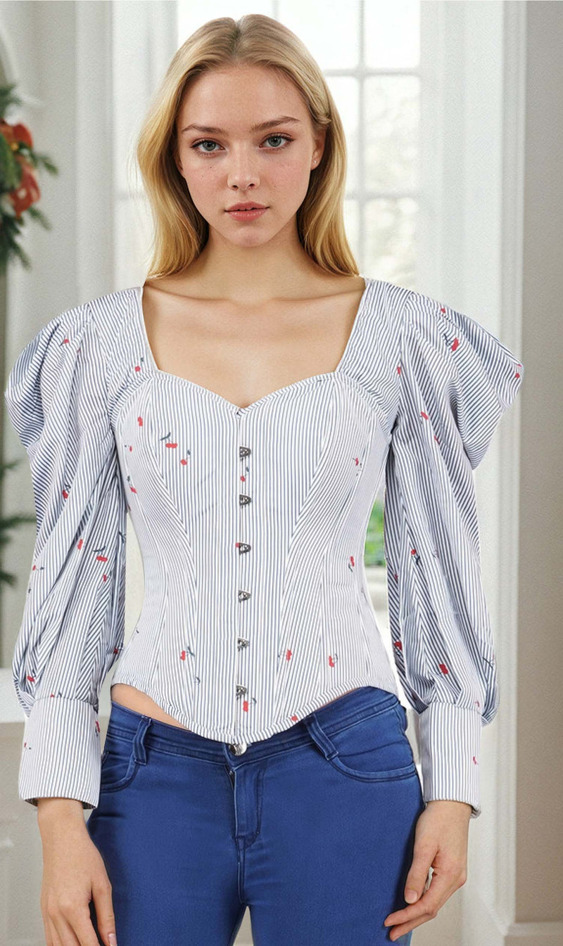 Caroline Cherry Print Corset