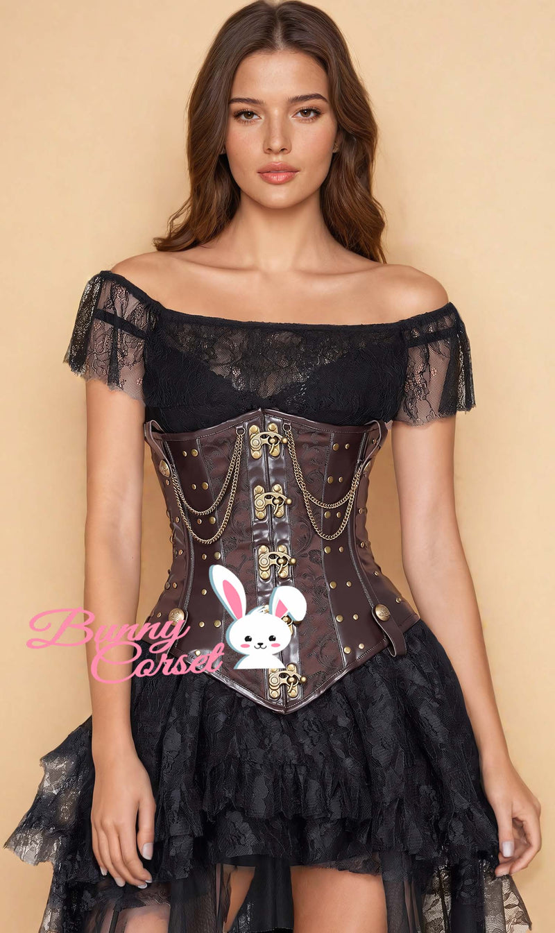 Nyla Steampunk Brocade Corset