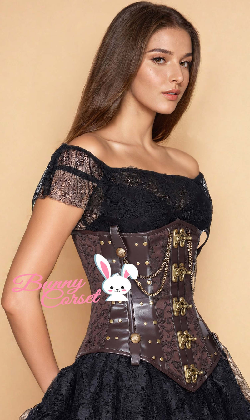 Nyla Steampunk Brocade Corset