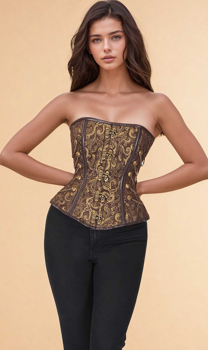Clark Overbust Brocade Corset
