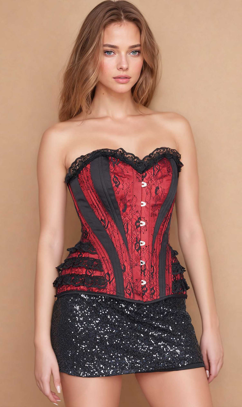 Risika Lace Overlay Corset