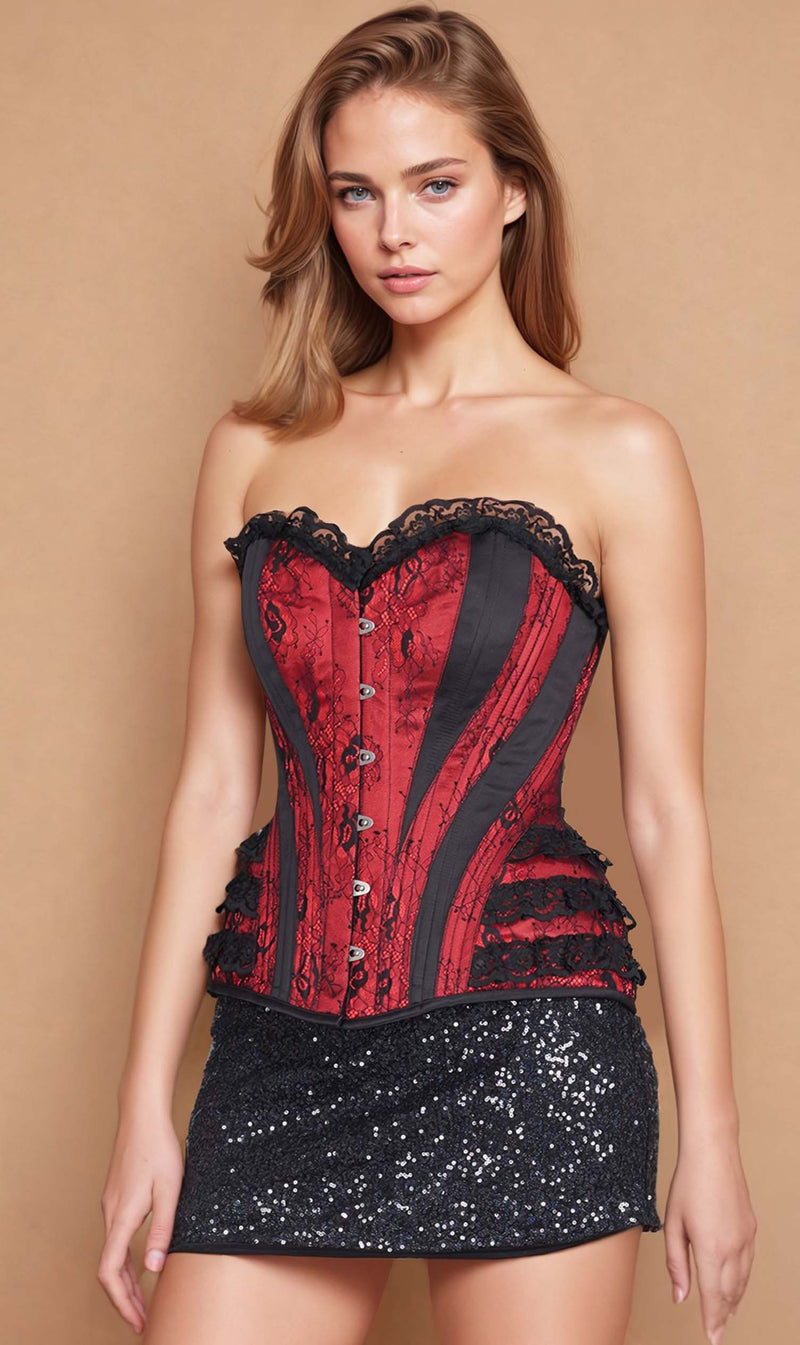Risika Lace Overlay Corset