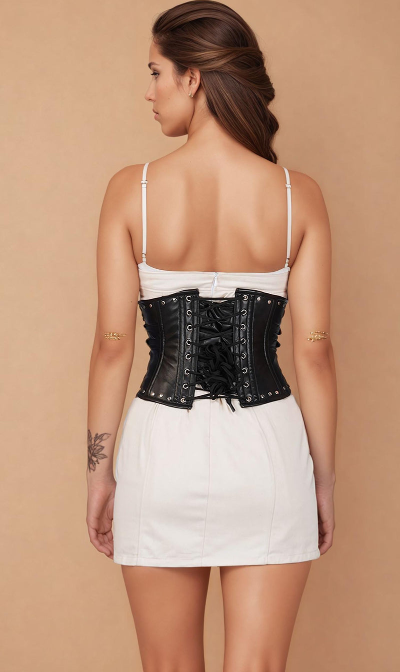 Dashawn Faux Leather Corset