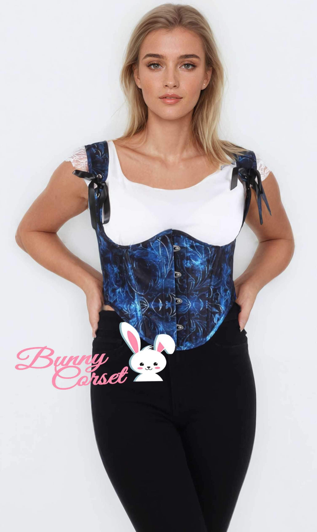 Yussra Printed Satin Corset