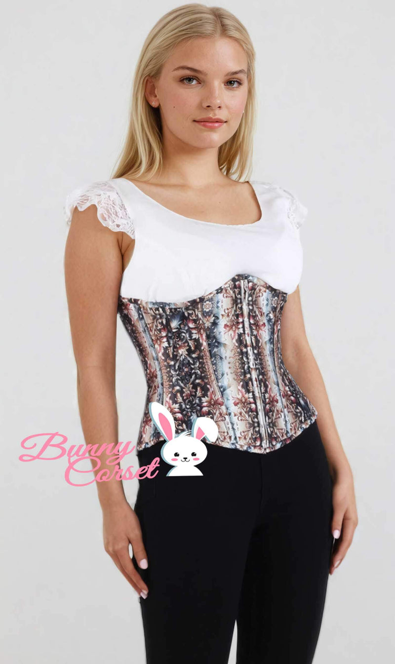 Aoiffe Printed Underbust Corset