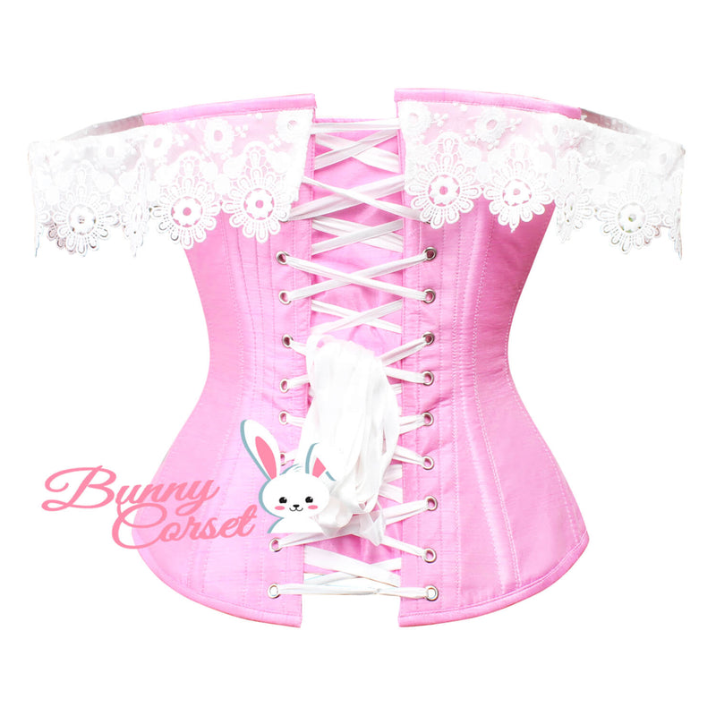 Malak Bespoke Pink Dupion Corset