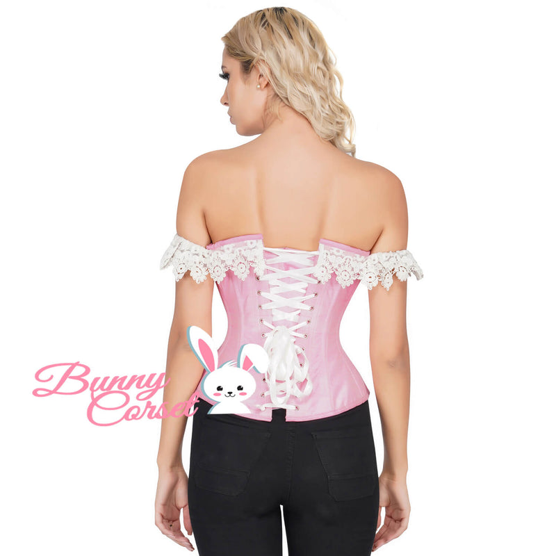 Malak Bespoke Pink Dupion Corset