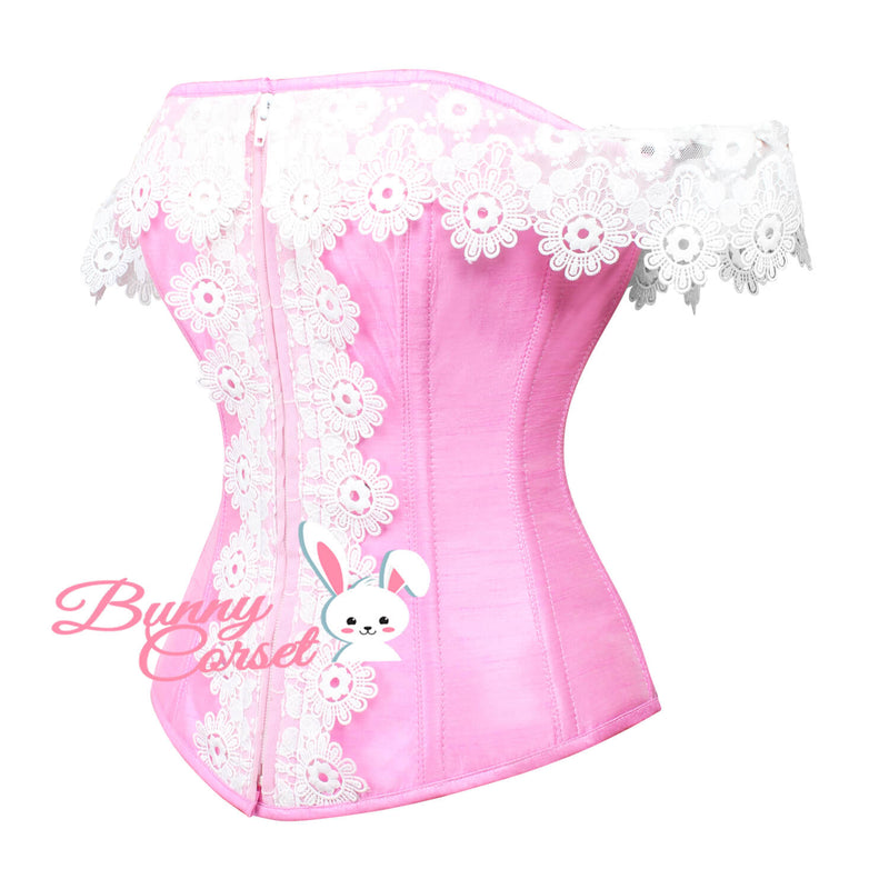 Malak Bespoke Pink Dupion Corset