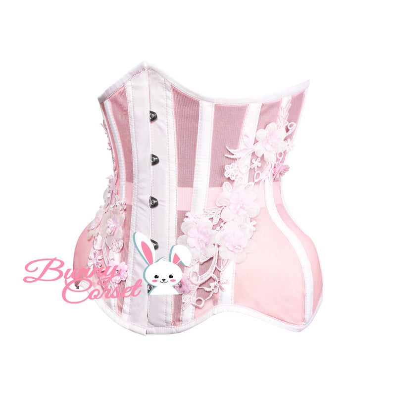 Kimaya Bespoke Pink Mesh Corset