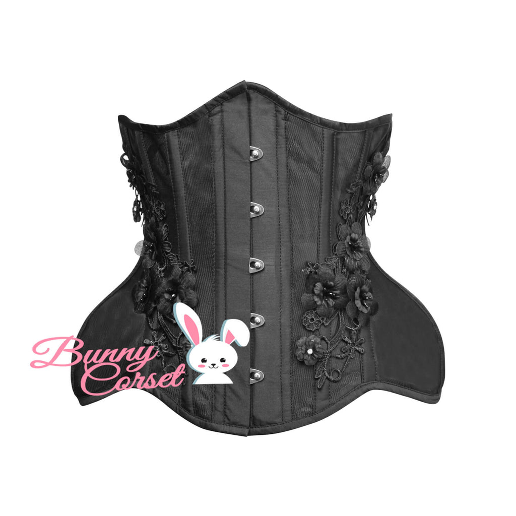 Leigha Bespoke Black Mesh Corset