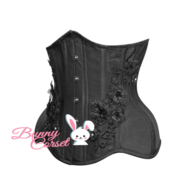 Leigha Bespoke Black Mesh Corset