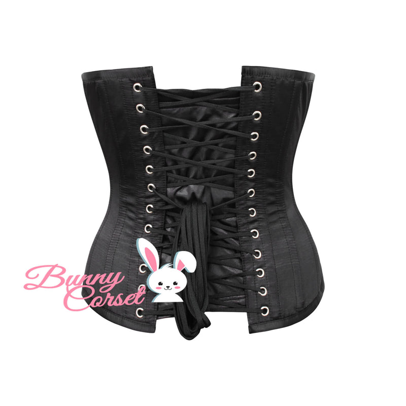 Aefre Bespoke Black Satin Corset
