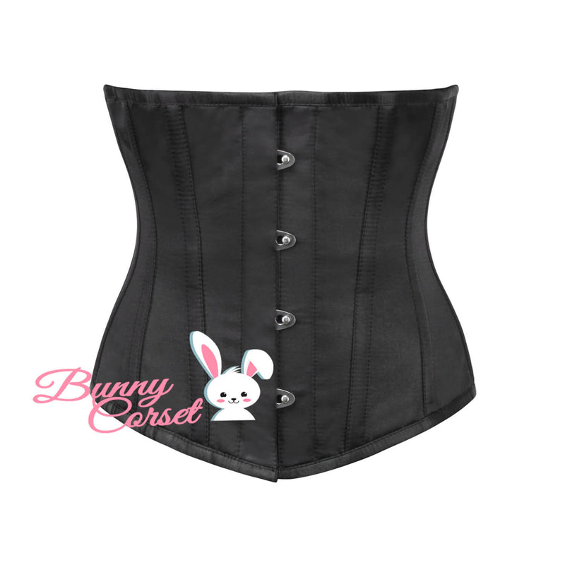 Aefre Bespoke Black Satin Corset