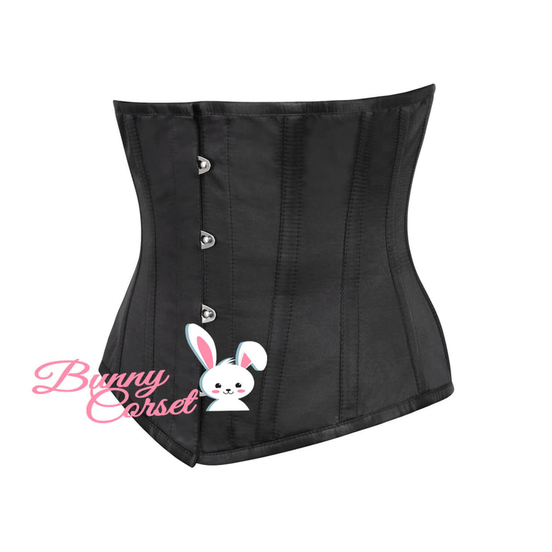 Aefre Bespoke Black Satin Corset