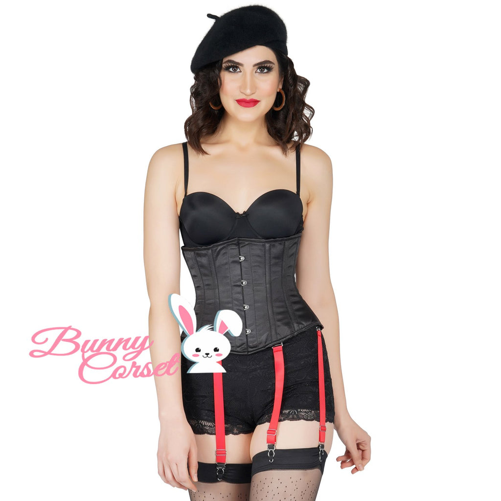 Gradana Black Satin Corset