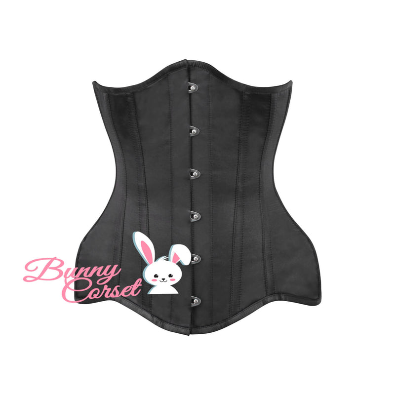 Laticia Bespoke Black Satin Corset