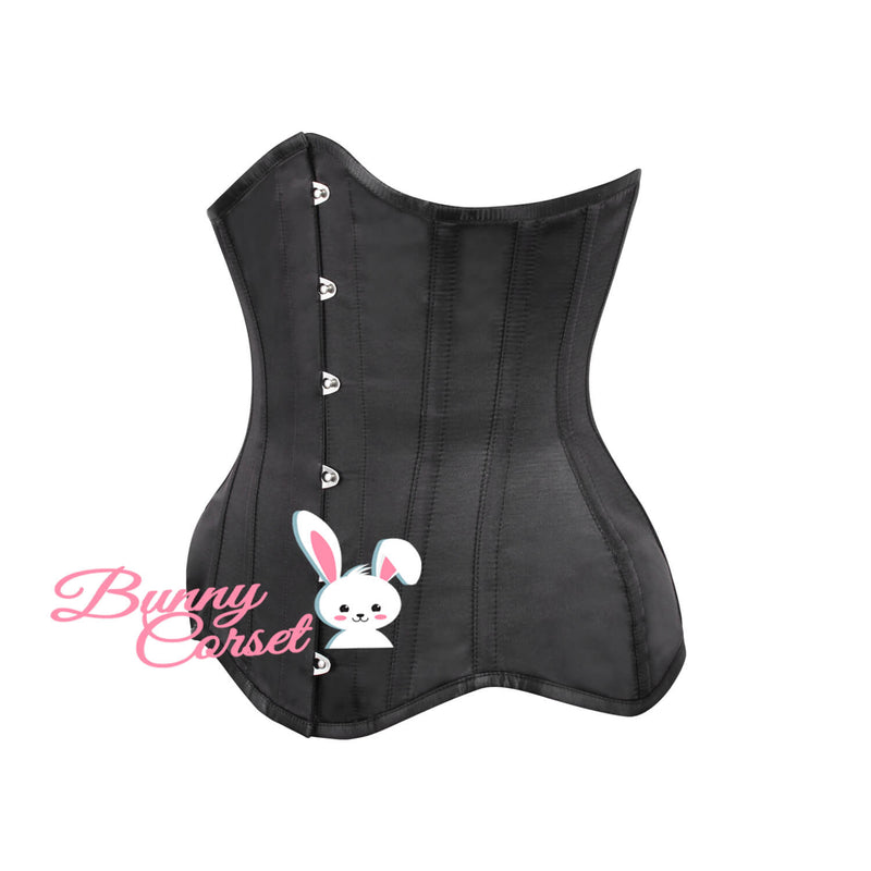 Laticia Bespoke Black Satin Corset