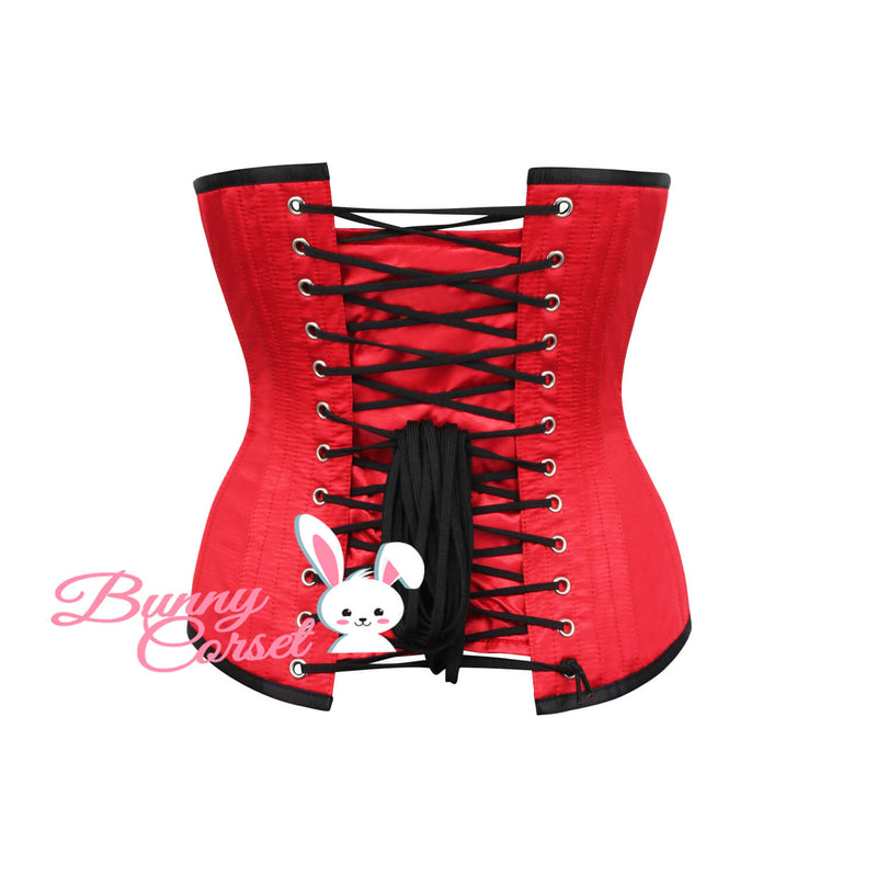 Tay Bespoke Red Satin Corset