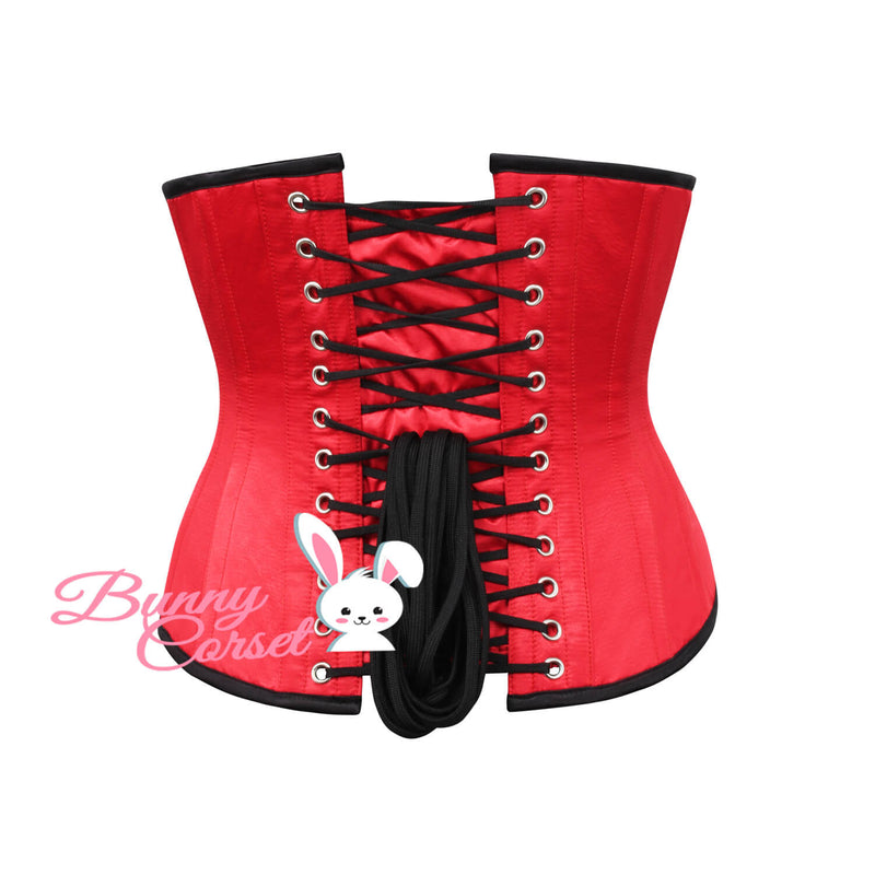 Jilly Bespoke Red Satin Corset