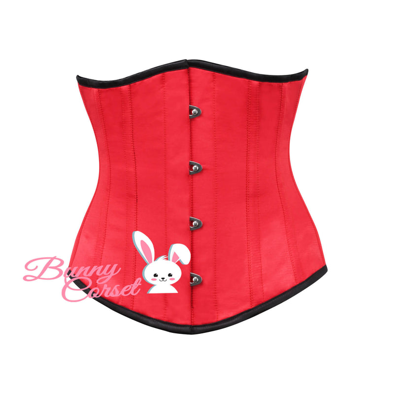 Jilly Bespoke Red Satin Corset