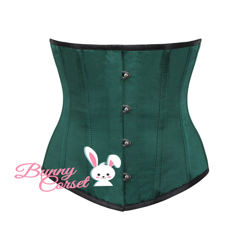 Jenita Bespoke Green Satin Corset