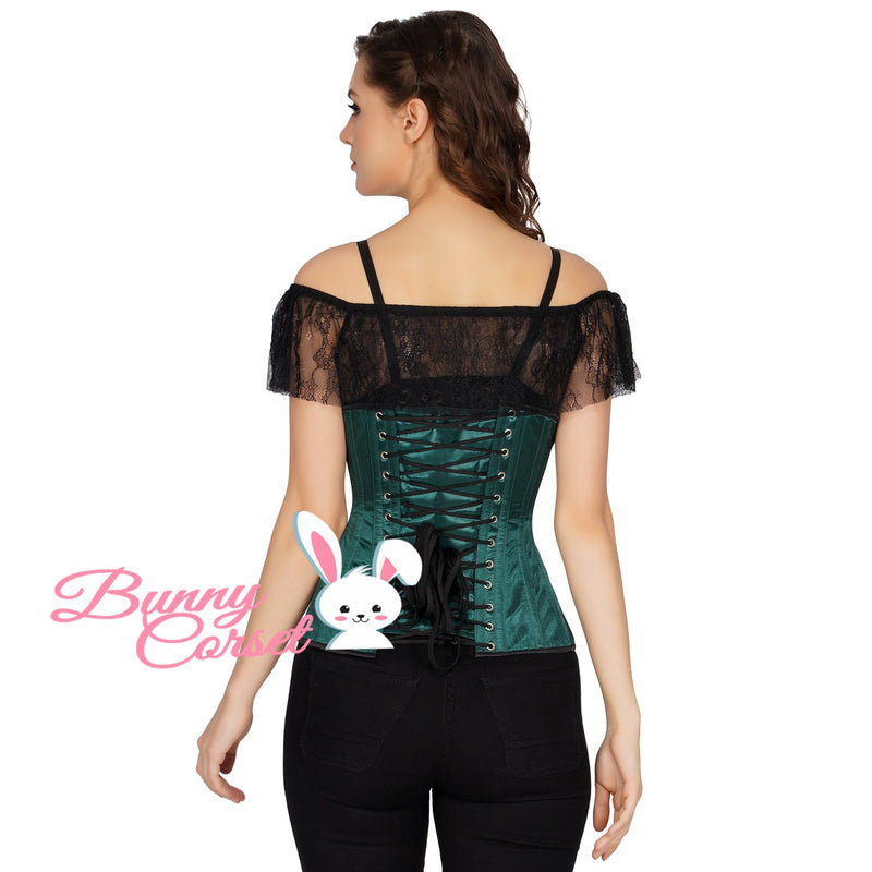 Embla Black Satin Corset