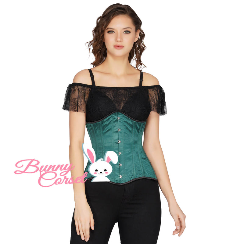 Caillic Bespoke Green Longline Corset