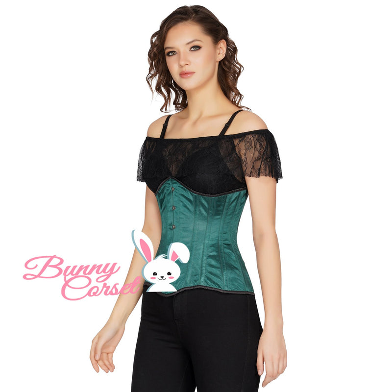 Embla Black Satin Corset