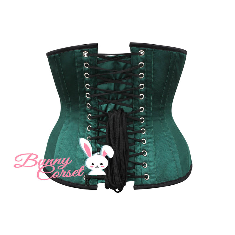 Cadhla Bespoke Green Satin Corset