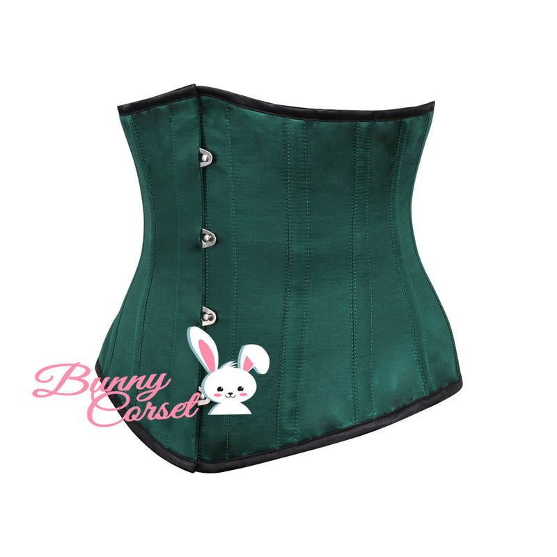 Cadhla Bespoke Green Satin Corset