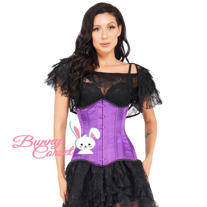 Stefania Bespoke Purple Longline Corset