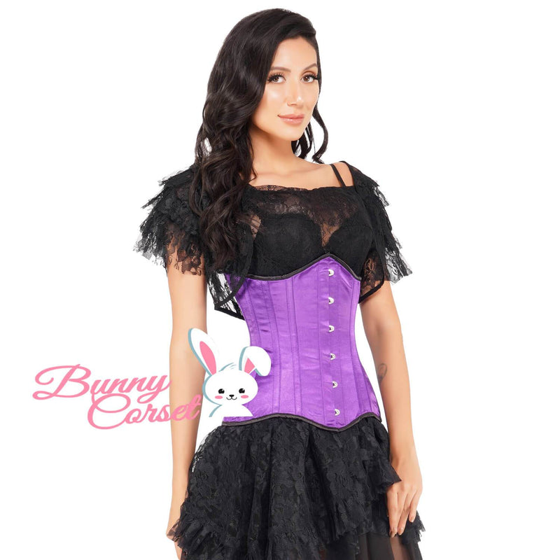 Embla Black Satin Corset