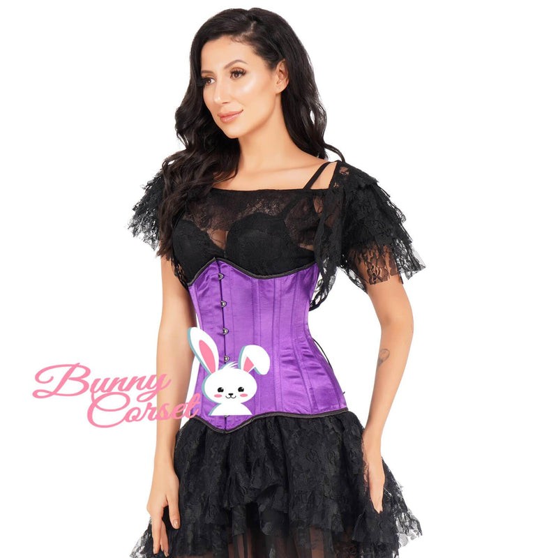 Embla Black Satin Corset