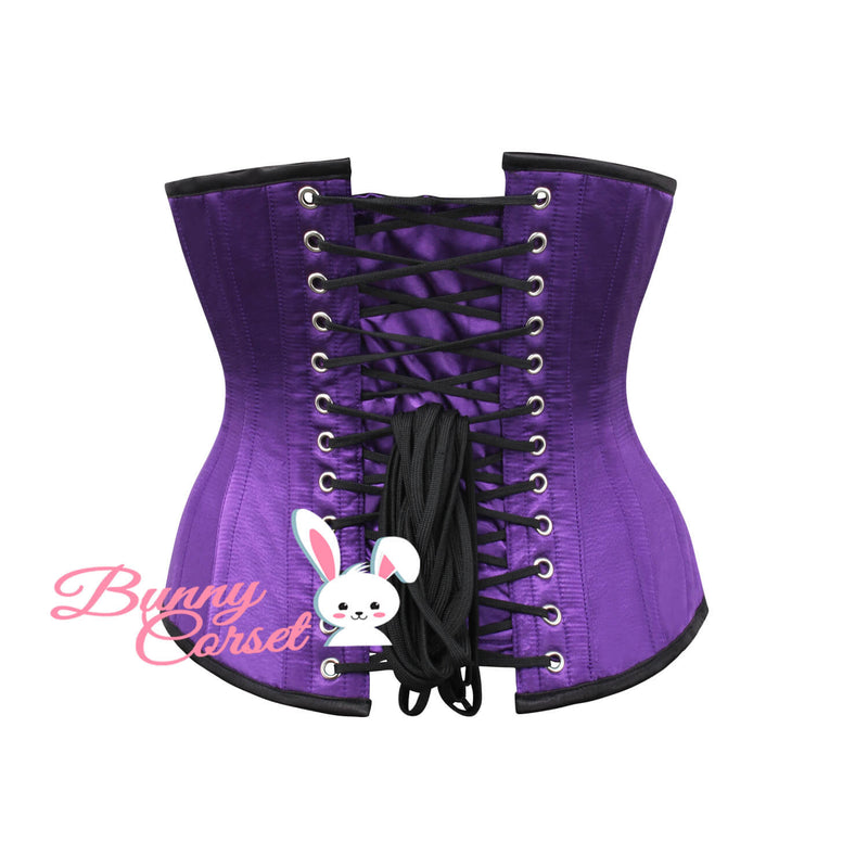 Netty Bespoke Purple Satin Corset