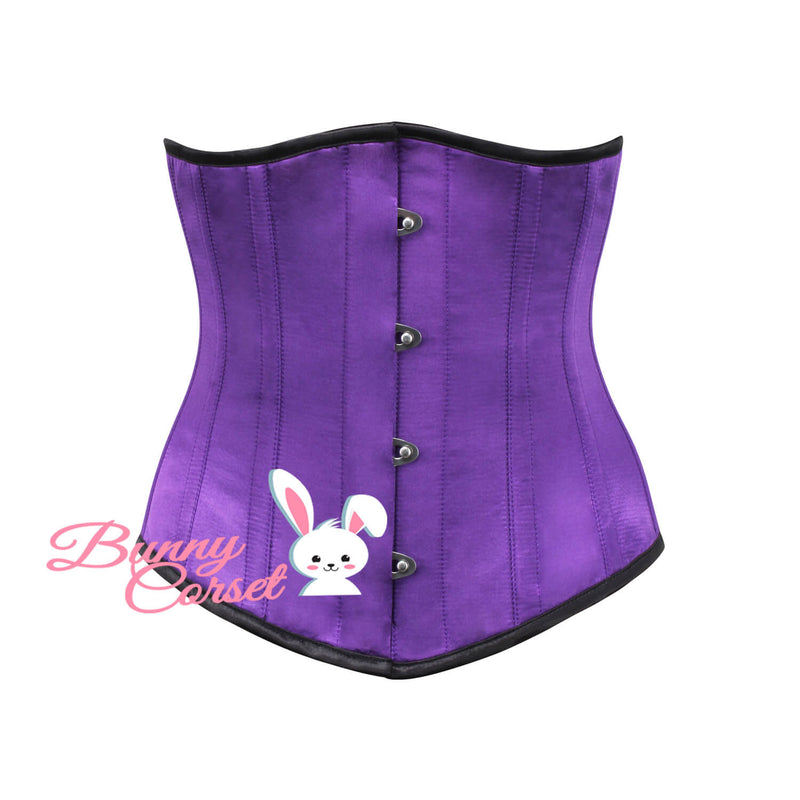 Netty Bespoke Purple Satin Corset
