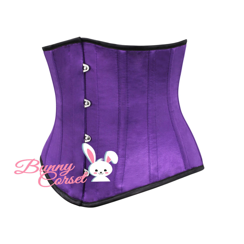 Netty Bespoke Purple Satin Corset