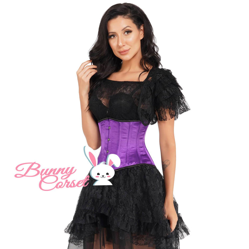 Gradana Black Satin Corset