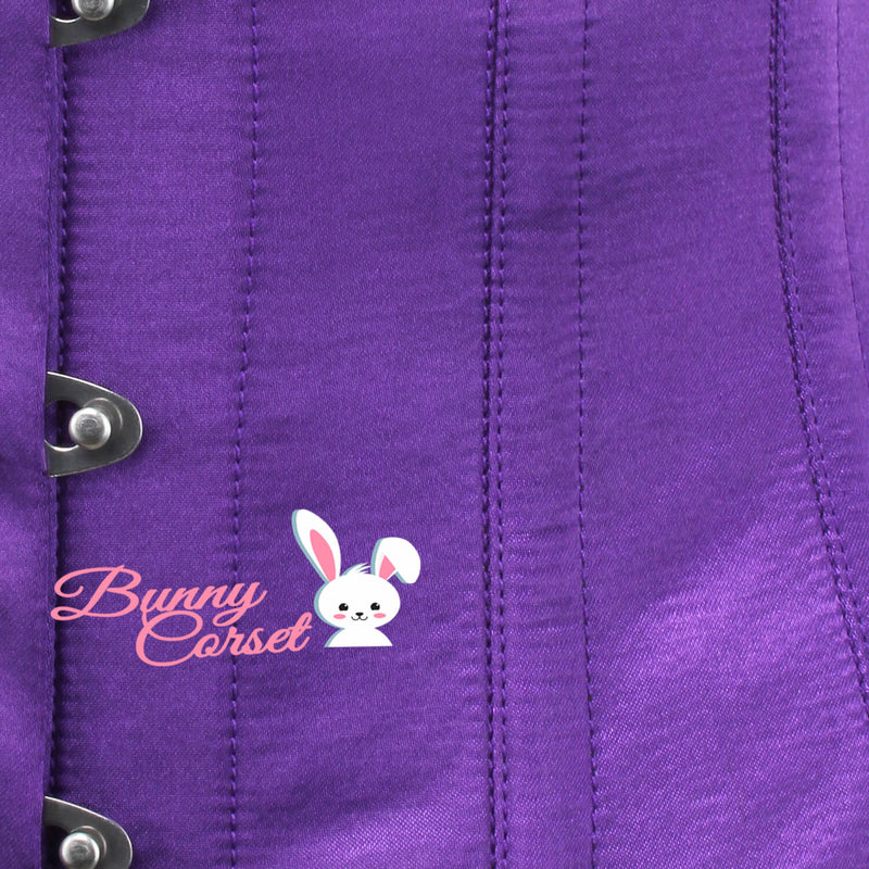 Netty Bespoke Purple Satin Corset