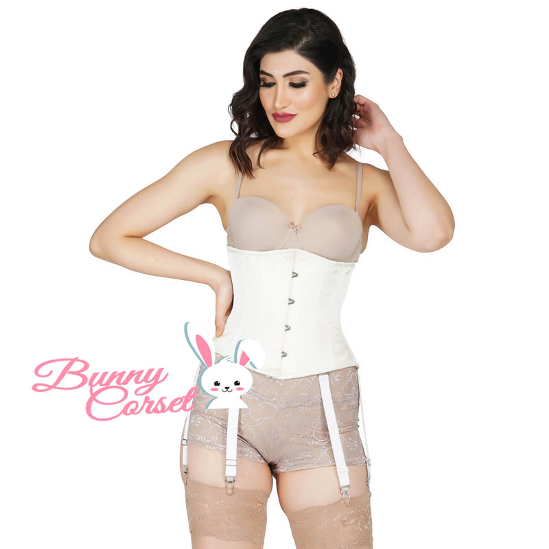Aghna Bespoke Ivory Satin Corset