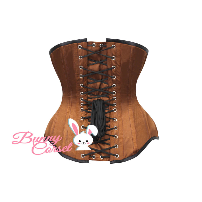 Entoria Bespoke Rust Satin Corset