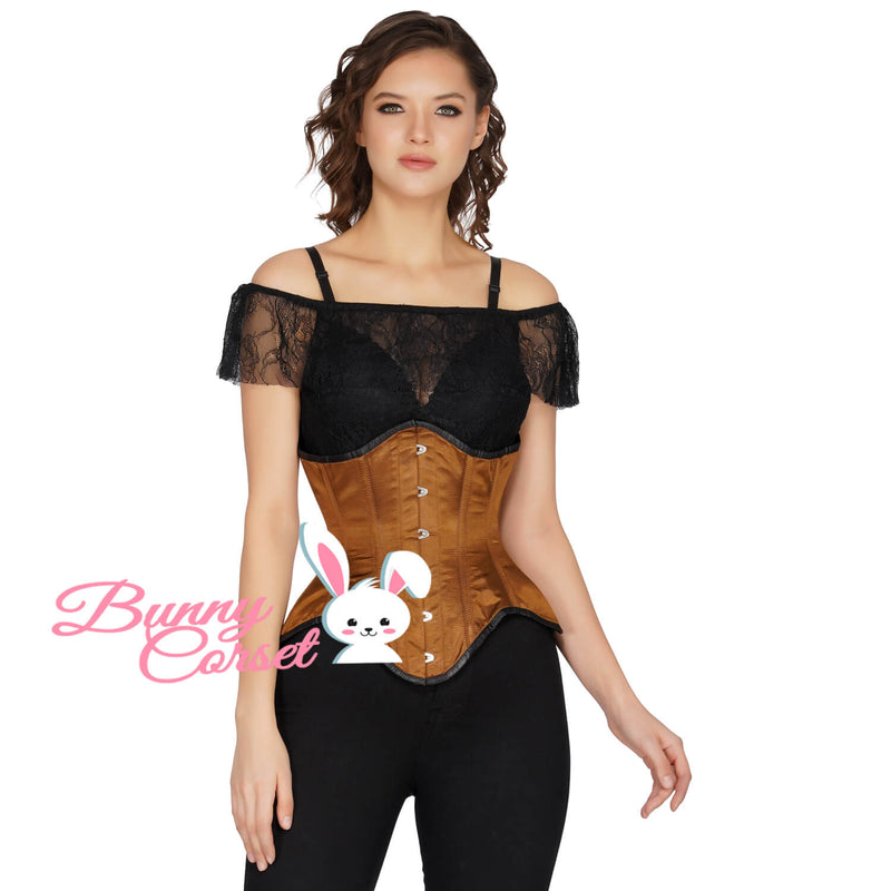 Entoria Bespoke Rust Satin Corset