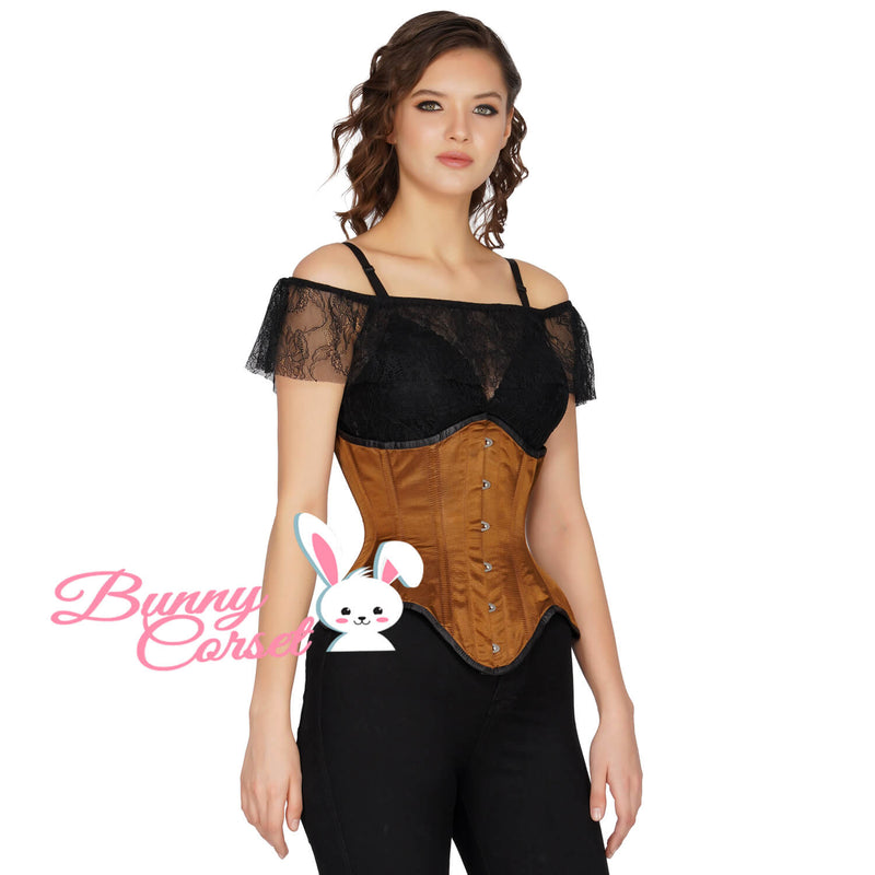 Entoria Bespoke Rust Satin Corset