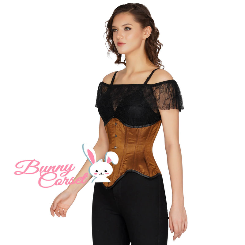 Entoria Bespoke Rust Satin Corset