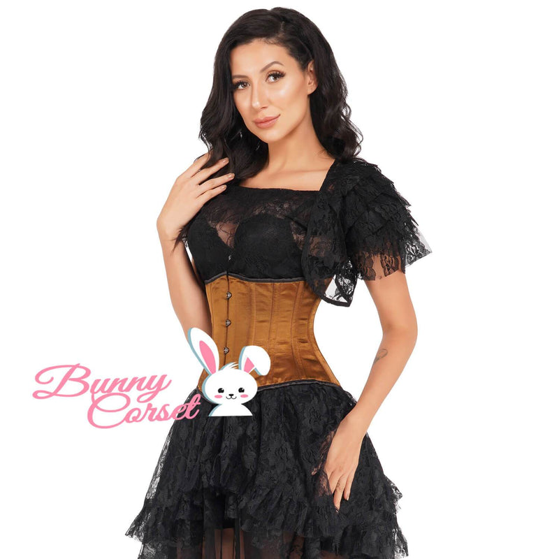 Gradana Black Satin Corset