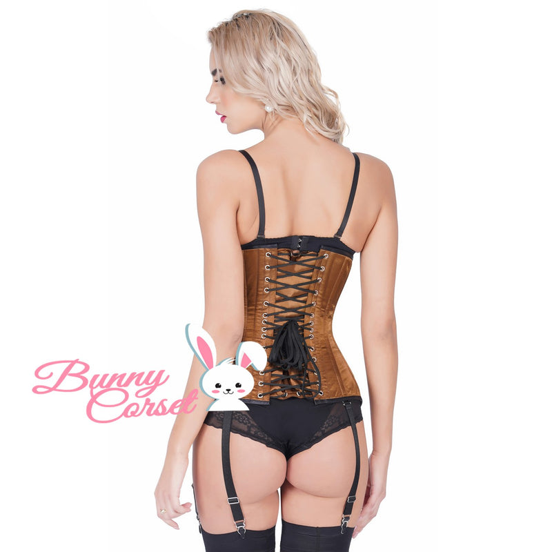 Laticia Black Satin Corset