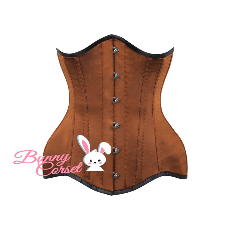 Camey Bespoke Rust Satin Corset