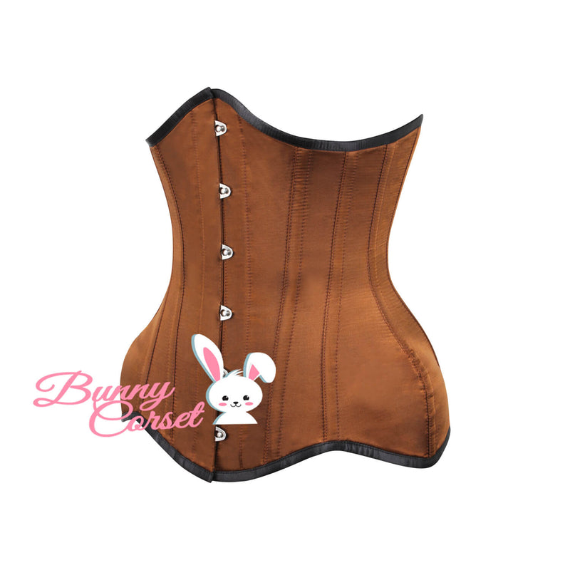 Camey Bespoke Rust Satin Corset