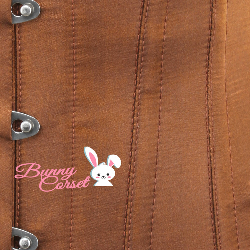 Camey Bespoke Rust Satin Corset