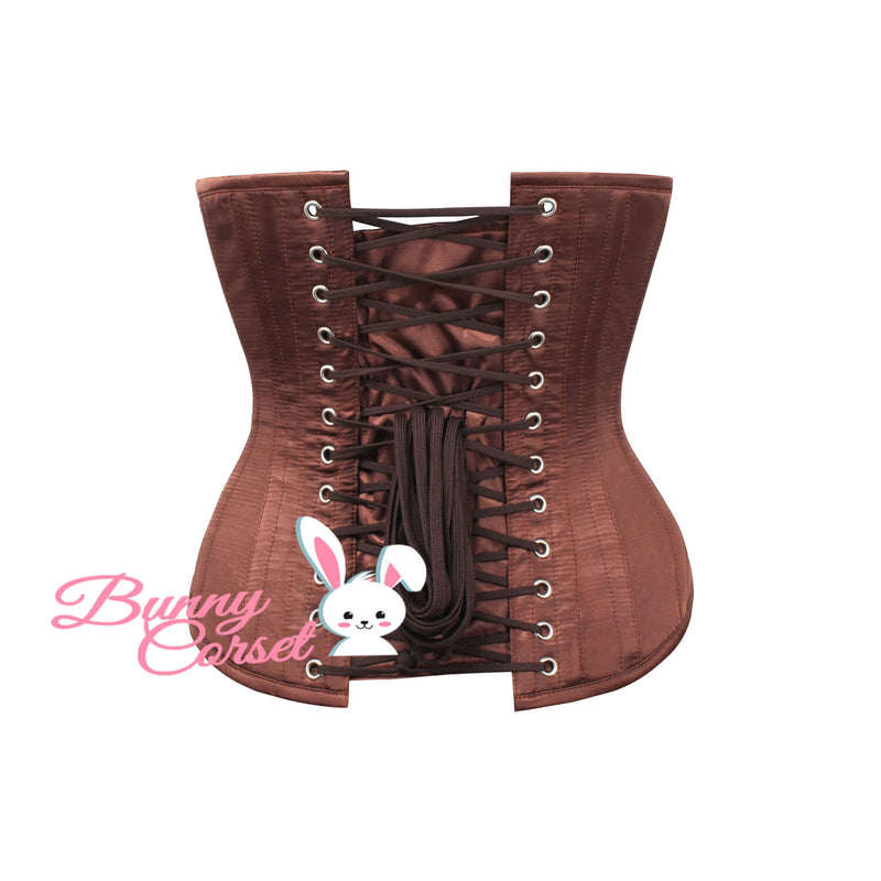 Finley Bespoke Brown Satin Corset