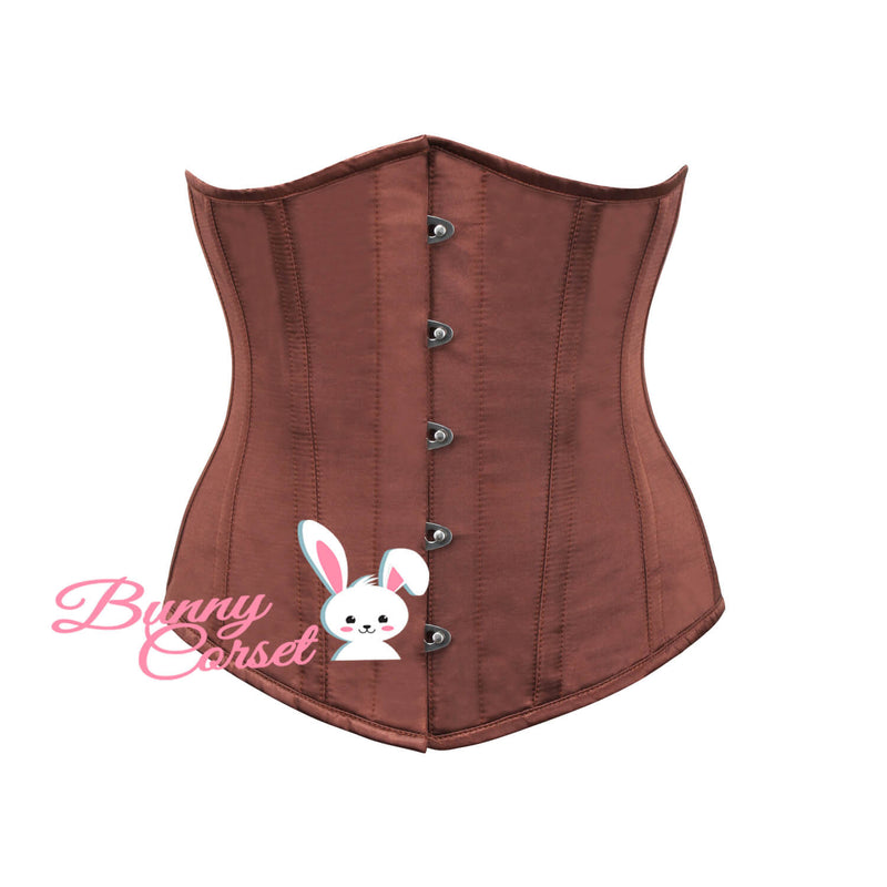 Finley Bespoke Brown Satin Corset